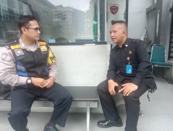 Bhabinkamtibmas Aipda Arwanto sambang Posko Keamanan PT SEI