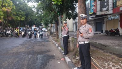 Berikan Pelayanan Kepada Masyarakat, Personil Unit Lantas Polsek Lengkong Laksanakan Kegiatan Gatur Pagi