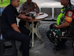 Bhabinkamtibmas Polsek Antapani Bersama Babinsa Sambang kepasa Satpam Komplek