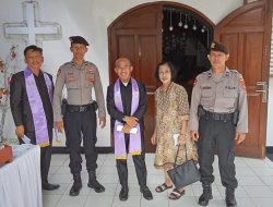 Berikan Rasa Aman dan Nyaman Kepada Jemaat, Polsek Sukasari Lakukan Monitoring dan Pengamanan Giat Gereja