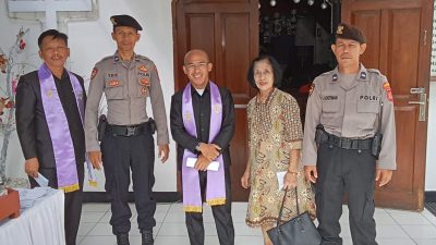 Berikan Rasa Aman dan Nyaman Kepada Jemaat, Polsek Sukasari Lakukan Monitoring dan Pengamanan Giat Gereja
