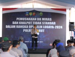 Polres Garut Musnahkan Ribuan Miras dan Knalpot Brong
