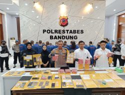 Satresnarkoba Polrestabes Bandung, berhasil mengamankan narkotika jenis sabu, dengan berat total 9 kilogram lebih