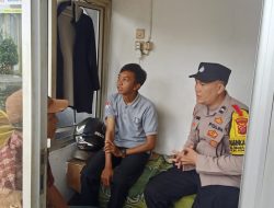 Personil Bhabinkamtibmas Polsek Bojongloa kidul berikan himbauan Kamtibmas