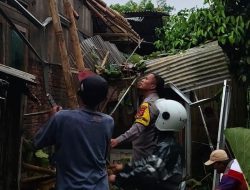 Polisi Datangi TKP Pohon Tumbang Menimpa Rumah di Tanjungsari