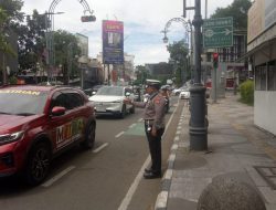 Antisipasi Kemacetan sore Hari Personil Unit Lalulintas Polsek Bandung Wetan Melaksanakan Pengamanan Jalur dipenogoro