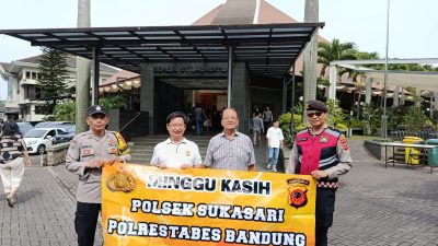 Berikan Rasa Aman dan Nyaman Kepada Jemaat, Polsek Sukasari Lakukan Monitoring dan Pengamanan Giat Gereja