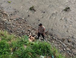 Penemuan Pria Tergeletak di Pinggir Sungai Cimanuk, Polsek Tarogong Kidul Langsung Cek TKP