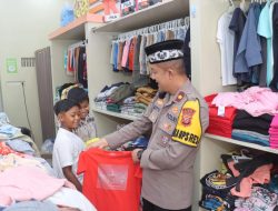 Senyum Bahagia Anak-Anak Yatim Piatu dan Duafa Saat Dibelikan Baju Lebaran Gratis Oleh Polres Garut