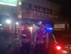 patroli Polsek Bojongloa kidul strong point Bandung Lautan Biru (BLB) antisipasi C3 di malam hari