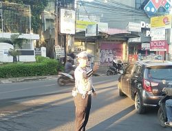 Personel lalulintas Polsek Ujungberung antisipasi kemacetan pada Pagi Hari