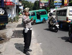 Cegah Kerawanan Kamseltibcar Lantas Siang Hari, Unit Lalu Lintas Polsek Cidadap Gelar Protap Siang