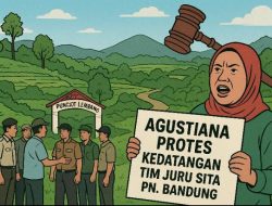 Agustiana Protes kedatangan Tim Juru Sita PN.Bandung ke Punclut.