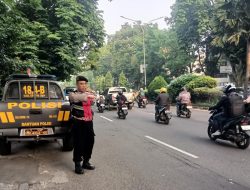 Unit Samapta Polsek Regol Polrestabes Bandung pengaturan Lalu lintas Pagi Hari
