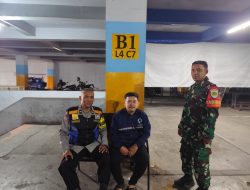 Bhabinkamtibmas dan Babinsa Sambangi petugas Parkiran Basement Jalan Asia-Afrika