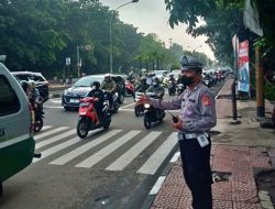 Gelar Gatur Lalulintas, Unit Lantas Polsek Astanaanyar Jaga Kamtibcarlantas Pagi