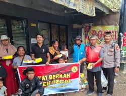 Polsek Regol bersama Rumah Makan Alam Sunda Gelar Kegiatan Jumat Berkah.
