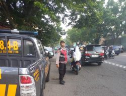 Unit Samapta  Polsek Regol Polrestabes Bandung pengaturan Lalu lintas Pagi Hari