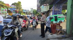 Gatur Lalin Pagi Hari Berjalan Lancar, Unit Lalu Lintas Polsek Cidadap Ciptakan Kamseltibcar Lantas Kondusif
